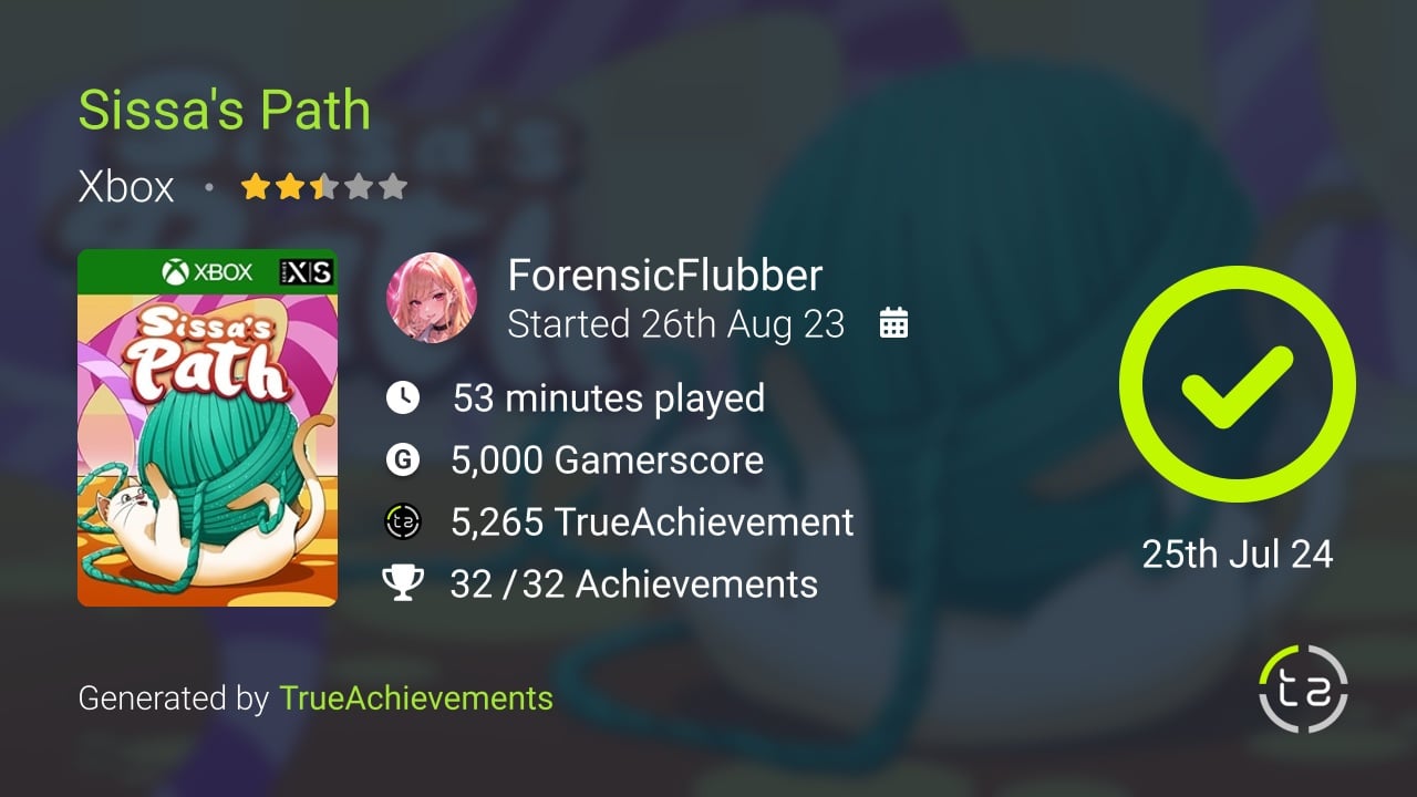 Sissa's Path achievement summary